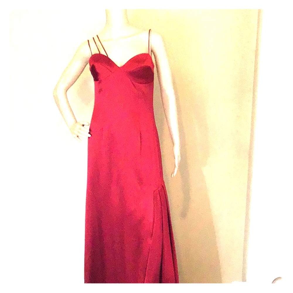 DINA BAR-EL Red Silk Dress